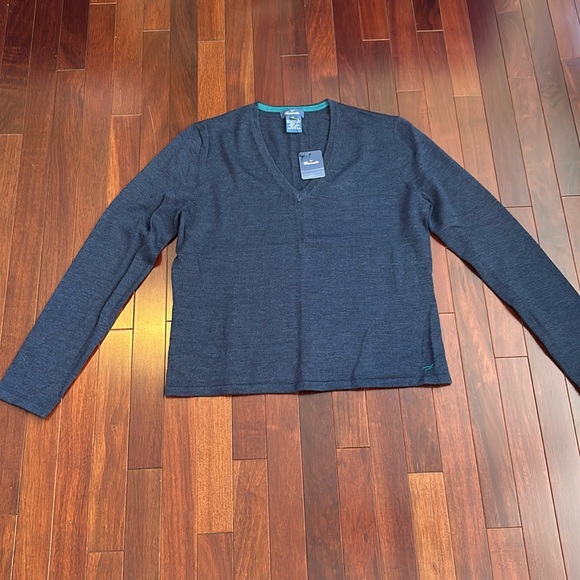 Faconnable Navy V Neck Sweater - Picture 2 of 6